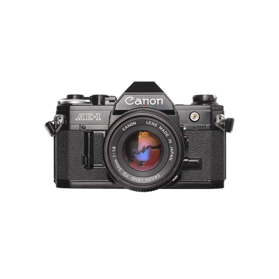 Canon AE1 black + 50mm f1.8 SET