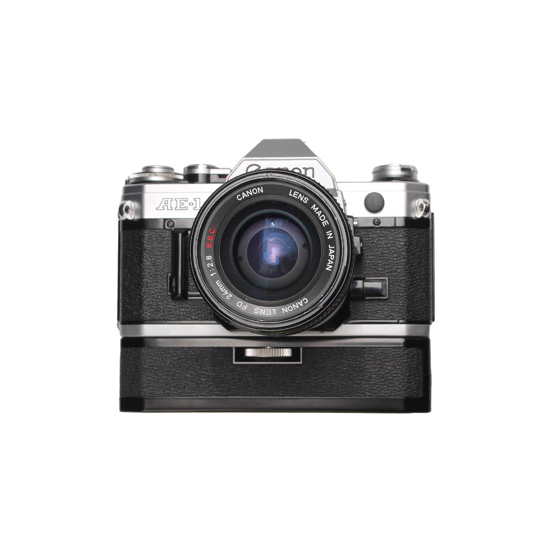完動品】Canon AE-1 + NewFD 24mm f2.8 動作確認済み Canon AE-