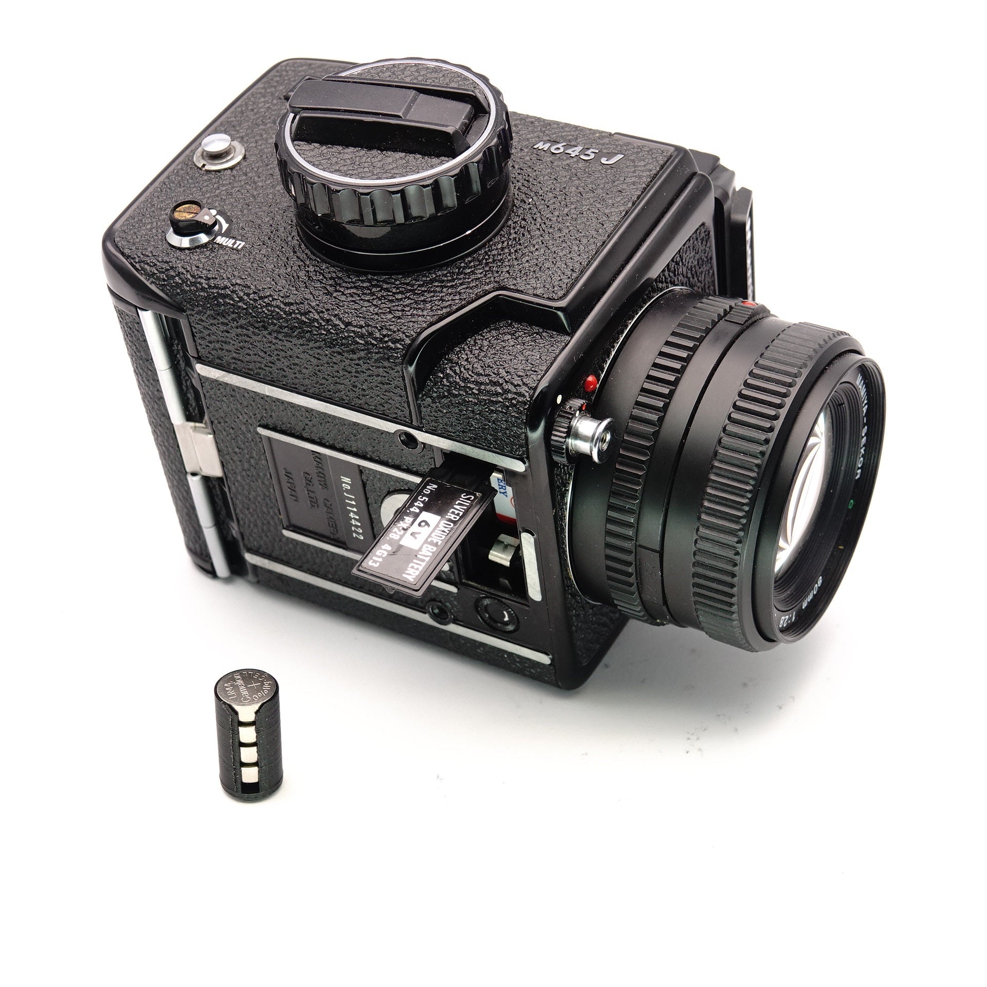 Battery Adapter 4× SR44 to V28PX (6V) for Pentax 67, Mamiya RZ67 & Canon AE - 1 - grainoverpixel