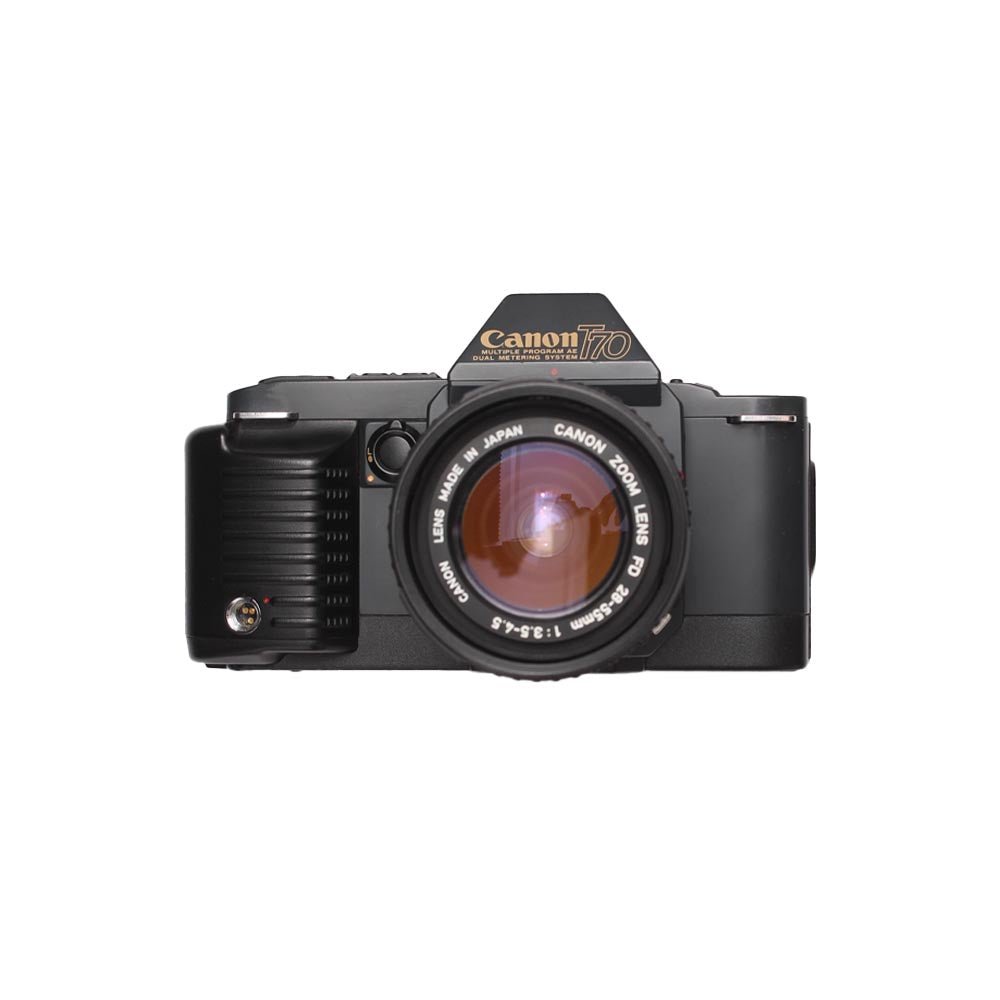 Canon T70 + 28 - 55mm f3.5 - 4.5 SET - grainoverpixel