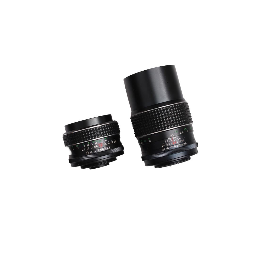 Exaktar 135mm f2.8 + 35mm f2.8 Lens SET (boxed) - grainoverpixel