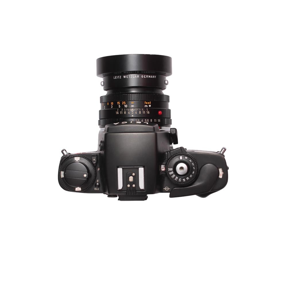 Leica R - E + Summicron 50mm + f2 lens hood SET - grainoverpixel