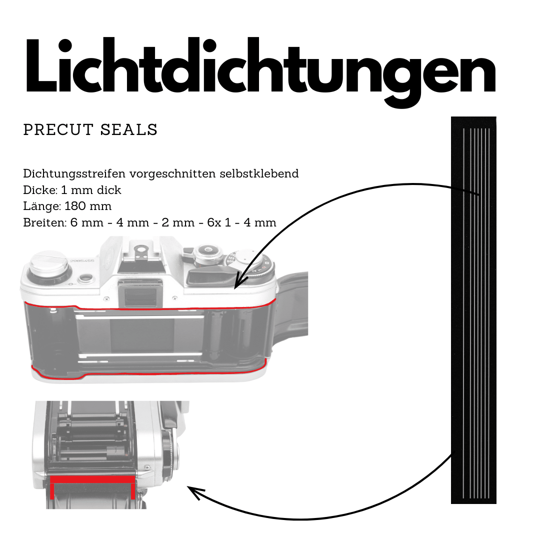 Universal Light Seal Kit with Mirror Damper for Canon, Nikon, Minolta & Olympus - grainoverpixel