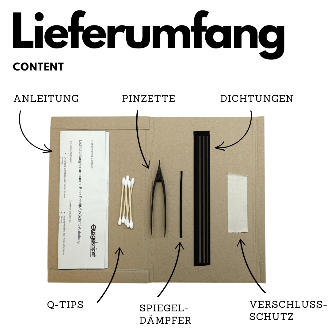 Universal Light Seal Kit with Mirror Damper for Canon, Nikon, Minolta & Olympus - grainoverpixel