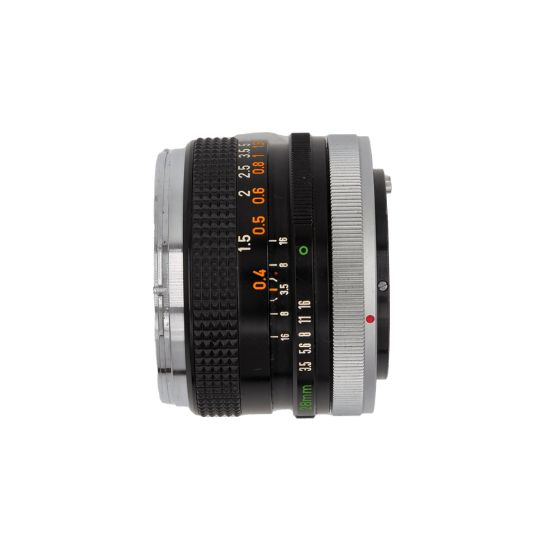 Canon FD 28mm f3.5 chrome nose - grainoverpixel