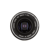 Canon FD 28mm f3.5 chrome nose - grainoverpixel